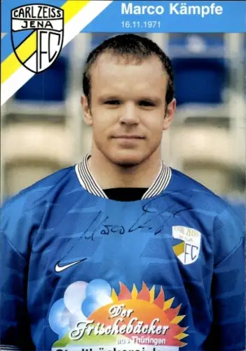 Autogrammkarte Fußballer Marco Kämpfe, FC Carl Zeiss Jena, Autogramm