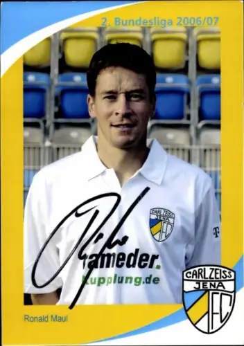 Autogrammkarte Fußballer Ronald Maul, FC Carl Zeiss Jena, Autogramm