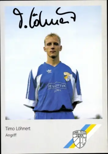 Autogrammkarte Fußballer Timo Löhnert, FC Carl Zeiss Jena, Autogramm