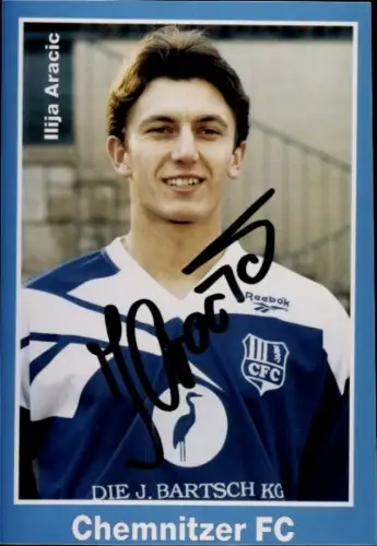 Autogrammkarte Fußballer Ilija Aracic, Chemnitzer FC, Autogramm