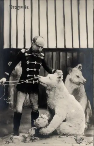 Ak Stolypine, Dompteur, Tiere, Zirkus