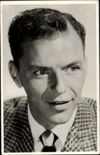Ak Sänger und Schauspieler Frank Sinatra, Portrait, Autogramm