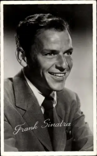 Ak Schauspieler und Sänger Frank Sinatra, Portrait, Autogramm