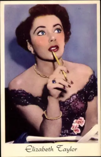 Ak Schauspielerin Elizabeth Taylor, Portrait