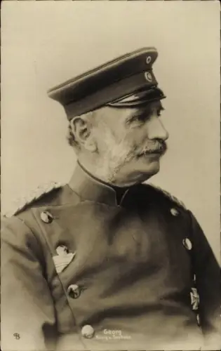Foto Ak Georg, König von Sachsen, Portrait in Uniform
