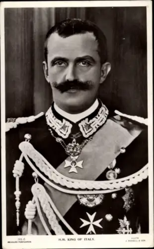 Ak Viktor Emanuel III., König von Italien, Portrait
