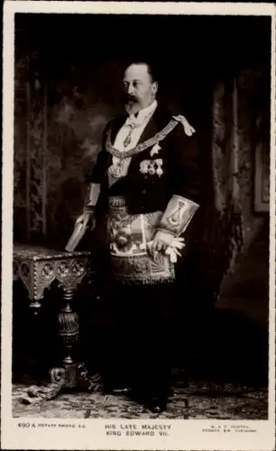 Ak König Eduard VII. von England, King Edward VII., Portrait