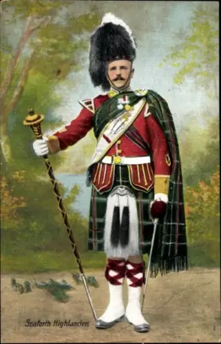 Ak Britische Armee, Schottischer Soldat in Uniform