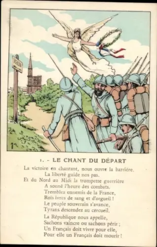 Lied Ak Le Chant du Depart, Soldaten