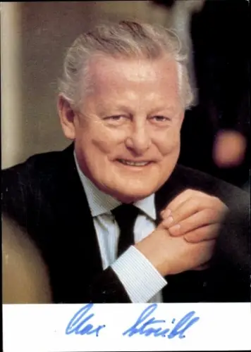 Foto Max Streibl, Bayerischer Ministerpräsident, Autogramm