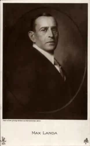 Ak Schauspieler Max Landa, Portrait