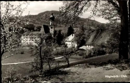 Ak Höglwörth Anger im Rupertiwinkel Oberbayern, Klostergasthof und Pension Haus am See