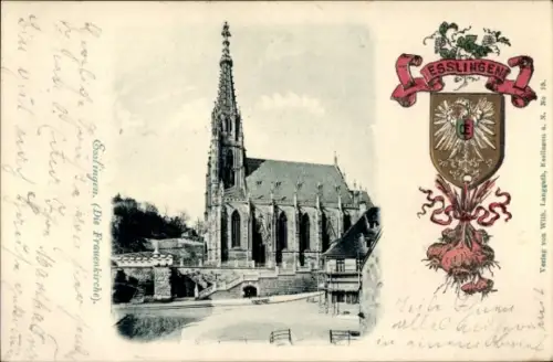 Wappen Ak Esslingen am Neckar, Frauenkirche