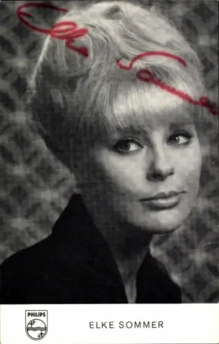 Ak Sängerin Elke Sommer, Portrait, Autogramm
