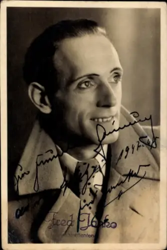 Ak Schauspieler Fred Janko, Portrait, Autogramm