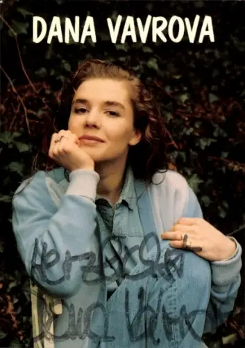 Ak Schauspielerin Dana Vávrová, Portrait, Autogramm