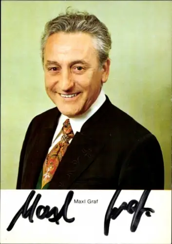 Ak Schauspieler und Sänger Maxl Graf, Portrait, Autogramm