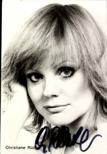 Ak Schauspielerin Christiane Rücker, Portrait, Autogramm