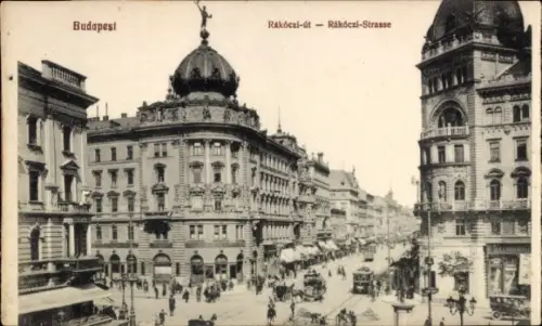 Ak Budapest Ungarn, Rákóczi-Straße