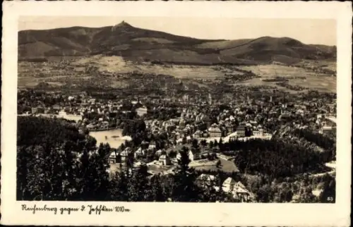 Ak Reichenberg in Böhmen Liberec Tschechien, Panoramablick auf  Jeschken, Isergebirge, Landschaft