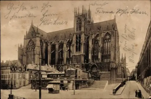 Ak Metz Moselle, Kathedrale,  Familien Herrn Klöckner, Firma Wiese Hesse