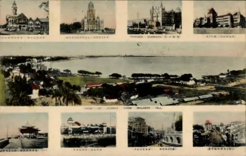 Ak Mumbai Bombay Indien, Crawford Market, Municipal Office, Victoria Terminus, Bombay von Malabar