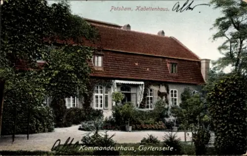 Ak Potsdam, Kadettenhaus, Kommandeurhaus, Gartenseite, Saarmunder Straße