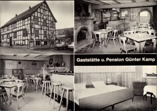 Ak Remsfeld Knüllwald in Hessen, Gasthof, innen und aussen