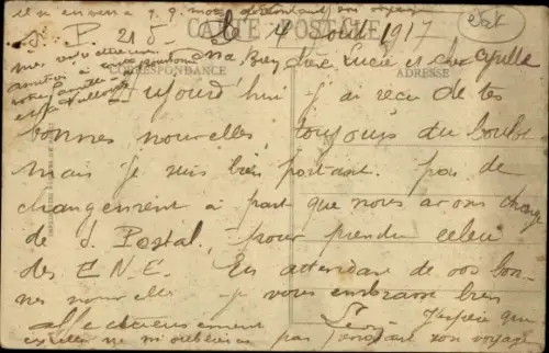 Ak Brocourt Somme, Kriegszerstörungen in der Stadt