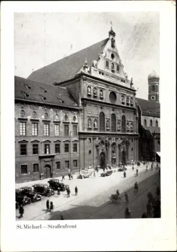 Ak München, St. Michaelskirche, Straßenfront