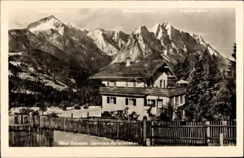 Ak Garmisch Partenkirchen, Haus Edmeier, Wettersteingebirge