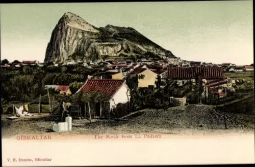Ak Gibraltar, The Rock from La Pedrera