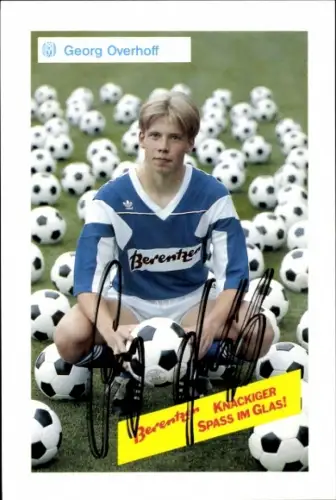 Autogrammkarte Fußballer Georg Overhoff, SV Meppen, Autogramm