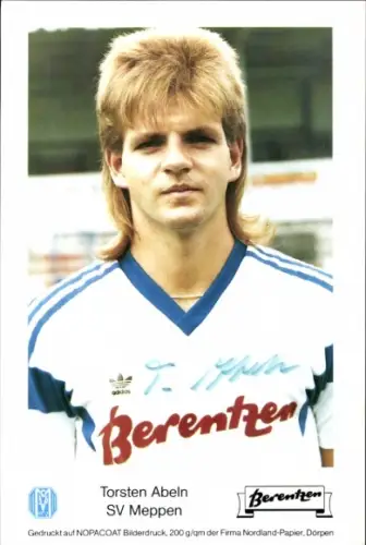 Autogrammkarte Fußballer Torsten Abeln, SV Meppen, Autogramm