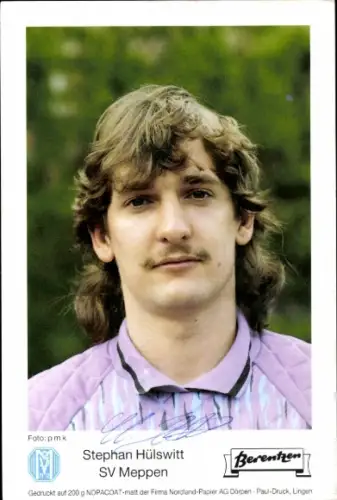 Autogrammkarte Fußballer Stephan Hülswitt, SV Meppen, Autogramm