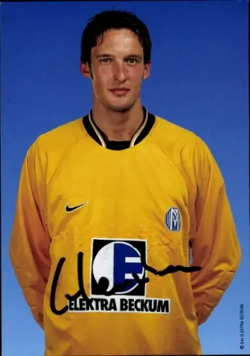 Autogrammkarte Fußballer Simon Henzler, SV Meppen, Autogramm