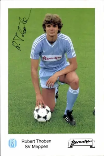 Autogrammkarte Fußballer Robert Thoben, SV Meppen, Autogramm