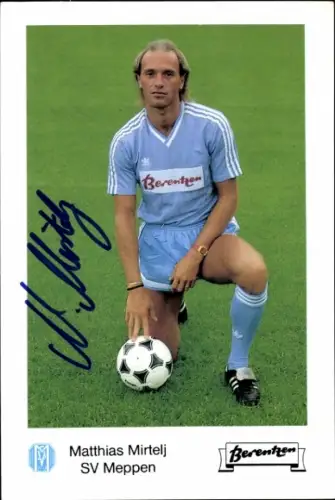 Autogrammkarte Fußballer Matthias Mirtelj, SV Meppen, Autogramm