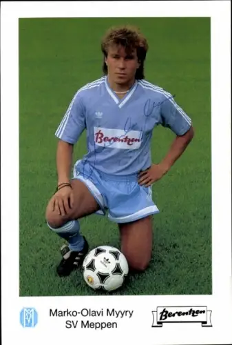 Autogrammkarte Fußballer Marko Olavi Myyry, SV Meppen, Autogramm