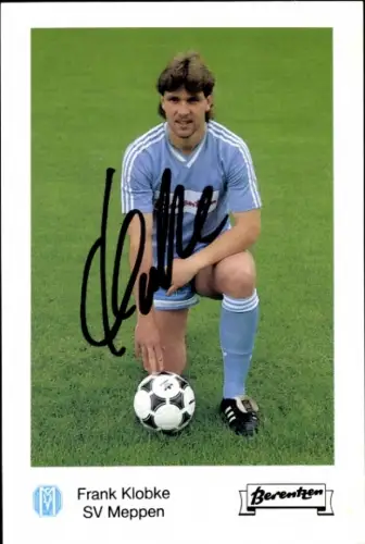 Autogrammkarte Fußballer Frank Klobke, SV Meppen, Autogramm