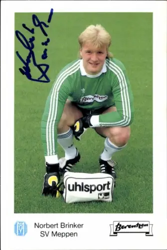 Autogrammkarte Fußballer Norbert Brinker, SV Meppen, Autogramm