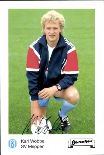 Autogrammkarte Co Trainer Karl Wobbe, SV Meppen, Autogramm
