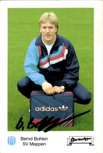Autogrammkarte Masseur Bernd Bohlen, SV Meppen, Autogramm