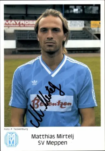 Autogrammkarte Fußballer Matthias Mirtelj, SV Meppen, Autogramm