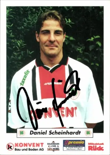 Autogrammkarte Fußballer Daniel Scheinhardt, Rot Weiß Oberhausen, Autogramm