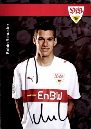 Autogrammkarte Fußballer Robin Schuster, VfB Stuttgart, Autogramm