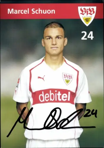 Autogrammkarte Fußballer Marcel Schuon, VFB Stuttgart, Autogramm