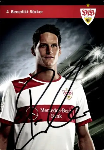 Autogrammkarte Fußballer Benedikt Röcker, VfB Stuttgart, Autogramm