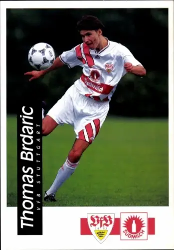 Autogrammkarte Fußballer Thomas Brdaric, VfB Stuttgart, Autogramm