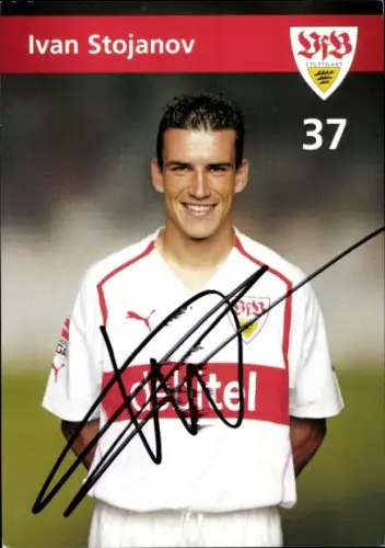 Autogrammkarte Fußballer Ivan Stojanov, VfB Stuttgart, Autogramm